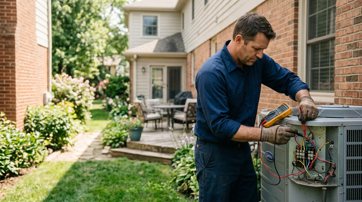 HVAC technician working near Bern, KS